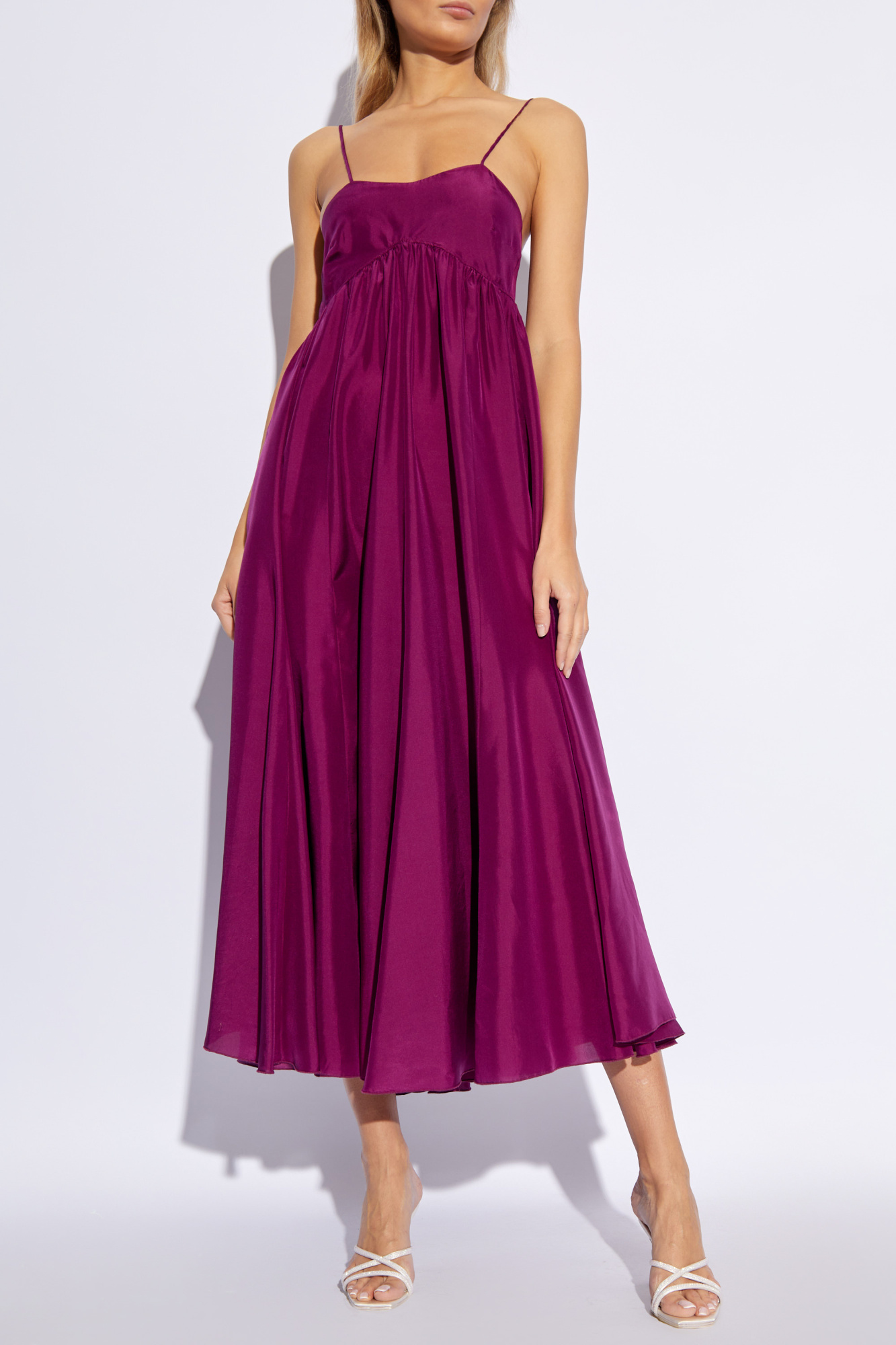 VIP【関税送料無料】希少 Forte_forte Long slip dress Forte Forte Long Silk Slip Dress With Adjustable Straps in